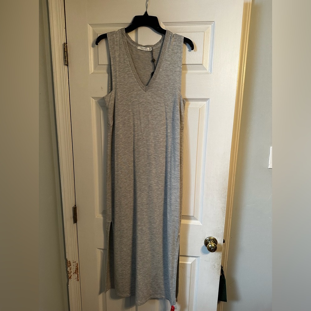 Long grey maxi dress
